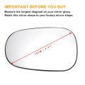 Car Rearview Left Driver Side Mirror Glass Replacement W Backing Plate Convex Heated White For Nissan Micra 2002-2009