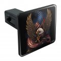 Patriotic Bald Eagle American Usa Waving Flag Tow Trailer Hitch Cover Plug Insert