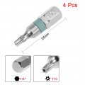 Uxcell 4pcs 25mm Long 1 4 Hex Shank T10 Security Torx High Quantity Screwdriver Bits S2 Alloy Steel