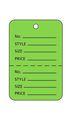 Small Green 2 Part Perforated Price Coupon Tags 1000 