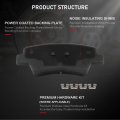 D1812 Rear Ceramic Disc Brake Pads With Hardware For Hyundai Accent Elantra Ioniq Venue And Kia Niro Rio Rondo Soul
