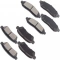 Ocpty Ceramic Brakes Pads Quick Stop Front Rear Brake Pad Fit For 2005-2018 Nissan Frontier 2005-2015 Xterra 2009-2012 Suzuki