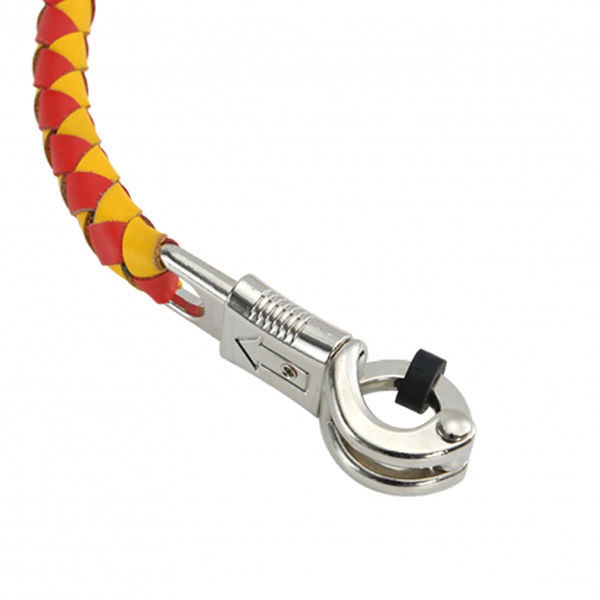 36 In Leather Motorcycle Get Back Whip For Handlebar Fringed Biker With Pool Ball Yellow And Red