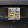 Giraffe Family African Animals Pattern Tow Trailer Hitch Cover Plug Insert