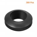 Uxcell Wire Protector Oil Resistant Armature Rubber Grommet 10mm Inner Dia 300pcs Black