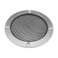 4 Speaker Grille Cover Mesh Trim Round Subwoofer Horn Protective Guard Silver Tone Car Auto Stereo Accessories 