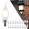 Satco 4w Ca10 Led Light Bulb 3500k Neutral White 350 Lumens Frost Flame Tip 300 Degree Beam E12 Candelabra Base 92 Cri Dimmable 