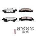 Z36-792 Rear Carbon Fiber Ceramic Brake Pads With Installation Hardware For Chevy Silverado 1500 Tahoe And Gmc Yukon 9 25 In 