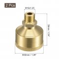 Uxcell Grease Oil Cup Cap M12x1 25 Male Thread 12ml Brass Machine Parts 2pcs