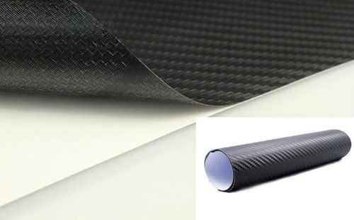 3d Carbon Fiber Film Twill Weave Vinyl Sheet Roll Wrap 72 X 60 Black
