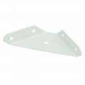 Uxcell 99mmx60mmx18mm Metal Triangular Flange Corner Brace Angle Bracket White 10pcs