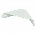 Uxcell 99mmx60mmx18mm Metal Triangular Flange Corner Brace Angle Bracket White 10pcs