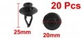 Uxcell 20 Pcs 20mm X 9mm Black Plastic Push-type Muds Rivet Clips For Toyota