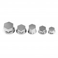 Qiilu Motorcycle Bolt Cover Caps Metric Chrome Hex 30pcs Motorbike Screw Nut Cap Decoration For Yamaha Kawasaki Honda Silver