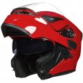 Motorcycle Dual Visor Flip Up Modular Full Face Helmet Dot Model Ilm-902 Medium Bright Red Aerodynamic Abs Shell For Street 