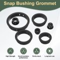 10pcs Round Cable Snap Bushing Grommets 1-3 8 35mm Black In Grommet Protector For Locking Tube Hose Wire Cord