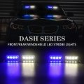 Xridonsen 2 In 1 Blue White Emergency Dash Strobe Lights Interior Front Rear Windshield Warning Safety Flashing Volunteer