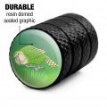 Kakapo The Flightless Owl Parrot Motorcycle Bicycle Bike Tire Rim Wheel Aluminum Valve Stem Caps