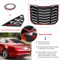 Rear And Side Window Louvers For Ford Fusion 2013-2021 Abs Windshield Sun Shade Cover In Gt Lambo Style Matte Black