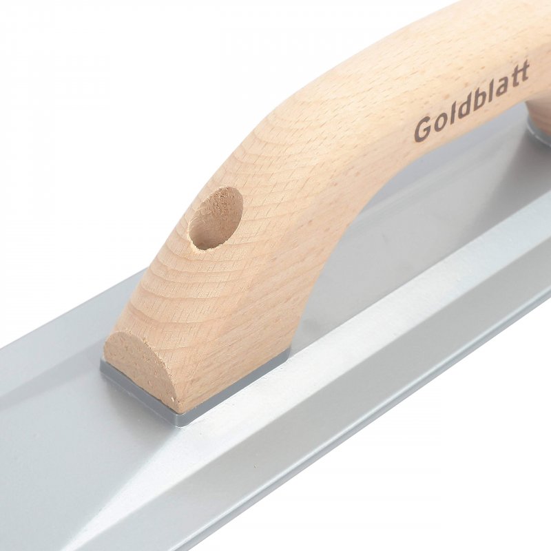 G06150 Cast Magnesium Hand Float Bevel End 16 In Length And 3 5 Width With Tapered Pre Broken Blade Smooth Wood Handle