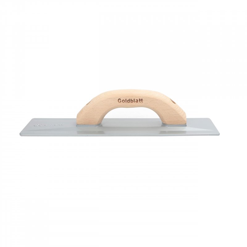 G06150 Cast Magnesium Hand Float Bevel End 16 In Length And 3 5 Width With Tapered Pre Broken Blade Smooth Wood Handle