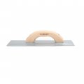G06150 Cast Magnesium Hand Float Bevel End 16 In Length And 3 5 Width With Tapered Pre Broken Blade Smooth Wood Handle
