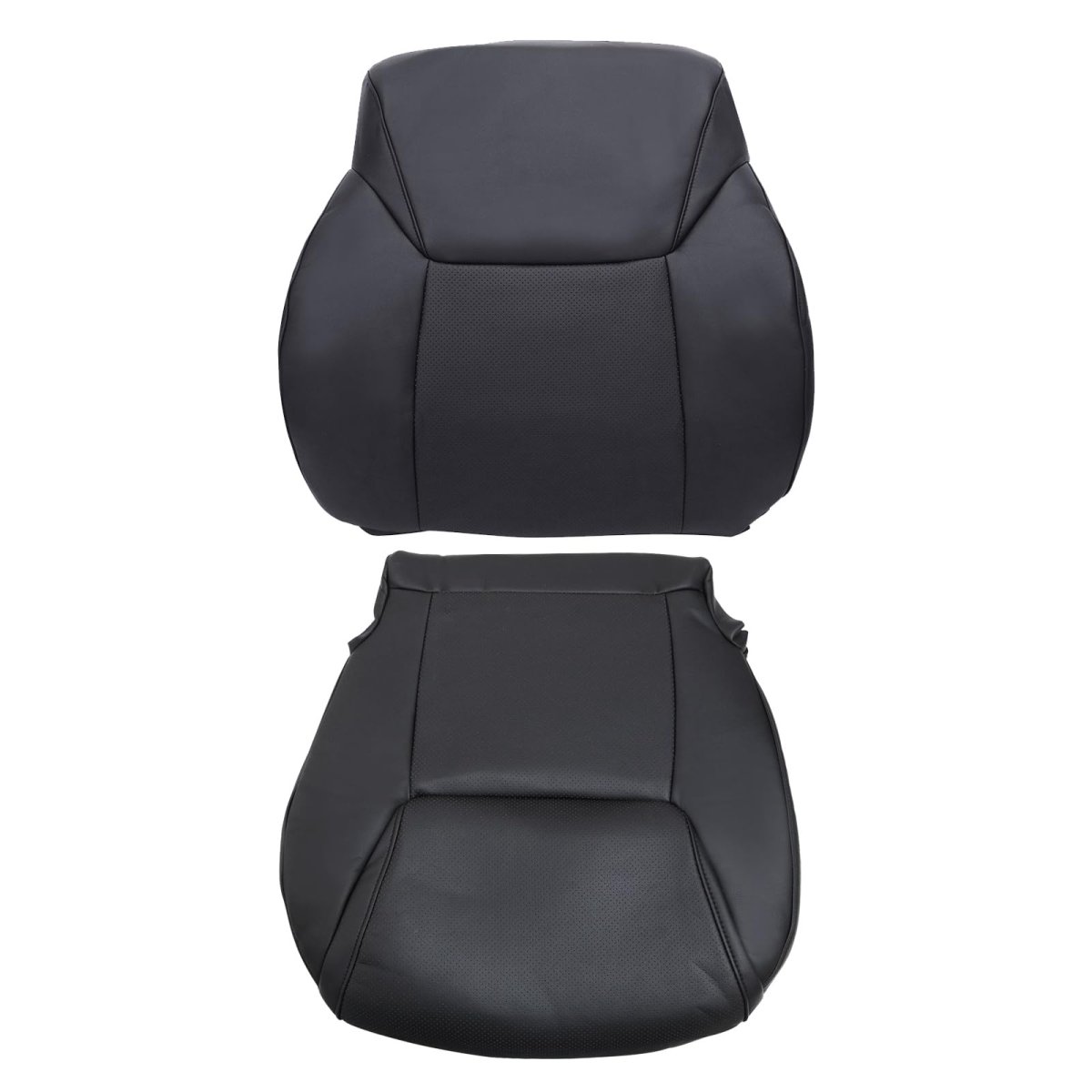 Perforated Black Front Driver Side Bottom Top Replacement Microfiber Leather Seat Covers For Lexus Lx570 2008 2009 2010 2011
