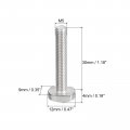 Uxcell T-slot Bolts 20pcs M5x30mm Slot Drop-in Stud Sliding 304 Stainless Steel Shape Screws For T Track