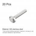 Uxcell T-slot Bolts 20pcs M5x30mm Slot Drop-in Stud Sliding 304 Stainless Steel Shape Screws For T Track