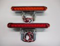 United Pacific Pair Of 6 5 L Red Amber Led Combo Double Face Truck Semi Trailer Light Bars 