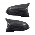 Astra Depot Left Right Door Wing Side Rear View Mirror Cover Cap Compatible With Bmw 2014-2018 F01 F02 730 740 750 760 Carbon