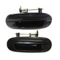 Rear Exterior Door Handle Pair For Chevy Trailblazer 2002 2009 Driver And Passenger Side Smooth Black Paint To Match Gm1520116 