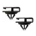 Black Plastic Molding Clips 0 89 In Head Diameter Replacement 6509288aa 2 Pack Front Position Standard Style 