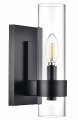 Linea Di Liara Teramo Farmhouse Matte Black Wall Lighting Modern Bathroom Lights For Hallway And Bedroom Sconce Fixture Clear 