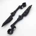 Httmt Chrome 1 5 Front Engine Guard Clamps Black Long Angle Adjustable Stiletto Footpeg Compatible With Hond Vtx1300 Shadow