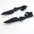 Httmt Chrome 1 5 Front Engine Guard Clamps Black Long Angle Adjustable Stiletto Footpeg Compatible With Hond Vtx1300 Shadow
