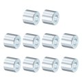 10 Pcs Galvanized Steel Spacer 5 16 Bore X 3 4 Od 7 8 Length Unthreaded Standoff Bushing Plain Finish Round Metal Fits M12 