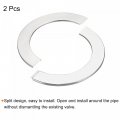 Uxcell Wall Split Flange 201 Stainless Steel Round Escutcheon Plate For 125mm Diameter Pipe 2pcs