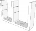 5-pack Universal Adjustable Height Sliding Closet Door Floor Guide Bracket White Grovers Home Solutions 