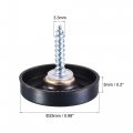 Uxcell Mirror Screws 25mm 0 98 4pcs Decorative Cap Fasteners Cover Nails Wire Drawing Black 304 Stainless Steel
