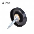 Uxcell Mirror Screws 25mm 0 98 4pcs Decorative Cap Fasteners Cover Nails Wire Drawing Black 304 Stainless Steel