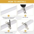 10pcs 60mm 2-3 8 304 Stainless Steel Rigid Pipe Strap Two Hole U Bracket Heavy Duty Conduit Clamp With Self-tapping Screws For