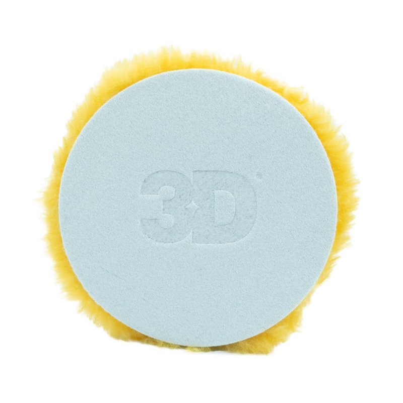3d Yellow X-cut Lambswool Pad Fast Level Heavy Compound Cuts Superior Finish For Automotive Painted Surfaces 100 Wool Cutting
