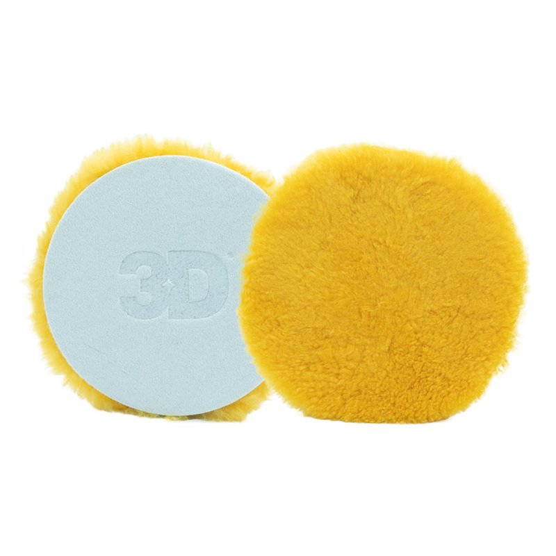 3d Yellow X-cut Lambswool Pad Fast Level Heavy Compound Cuts Superior Finish For Automotive Painted Surfaces 100 Wool Cutting