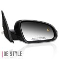 Hy1321257 Factory Style Passenger Right Side Mirror Manual Folding Power Adjust Heated Glass Turn Signal Blind Spot Detection