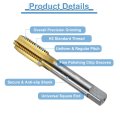 2pcs Straight Flute Thread Tap M16 X 1 5 Metric Titanium Coated Screwing Tapping Tool Thread Milling Machine Taps High-speed