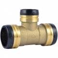 2 In X 1 5 Reducing Tee Push To Connect Brass Plumbing Fitting For Pex Copper Cpvc Pe Rt And Hdpe Pipe Uxl08545441 
