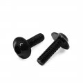 Uxcell 15pcs M6 X 20mm Hexagon License Plates Fairing Bolts Screws Black For Motorcycle