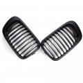 Left Right Matte Black Front Sport Kidney Grille Grill Compatible With 1999-2002 Bmw E46 323ci 325ci 328ci 330ci 2-door Pre-lci