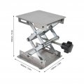 Lifting Platform Stand Adjustable Stainless Steel Lab Jack Scissor For Objects Instruments Physics Chemistry And Biology